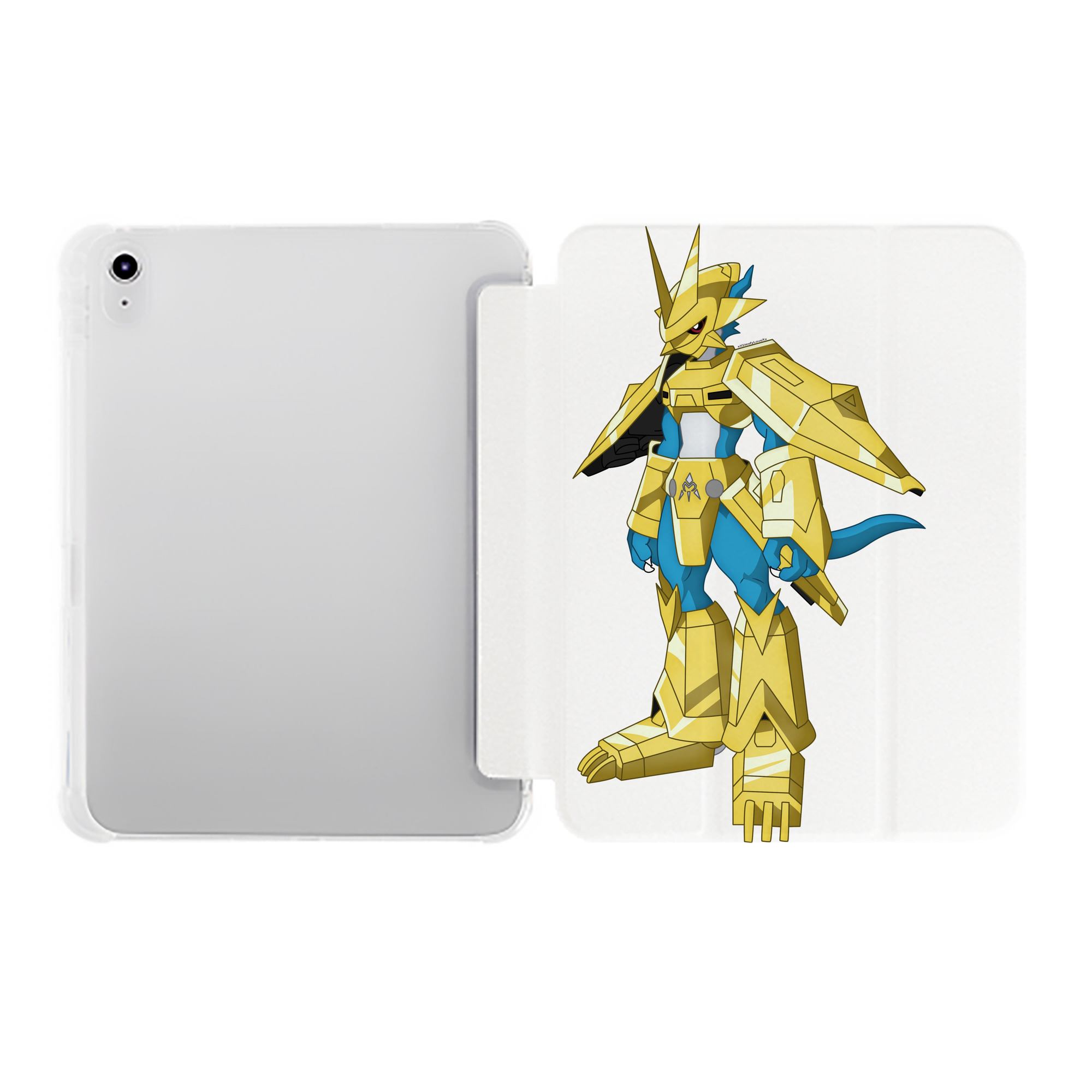 （画像用） Digimon デジタルモンスター/デジモン IPad ケース ペン収納付き 三つ折りスタンド PUレザー×シリコン 対応機種9.5/10.5/10.9インチ